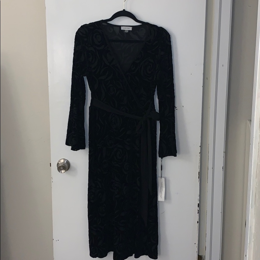 Calvin Klein black lace dress